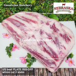 Beef rib PLATE RIB-OFF boneless US USDA NEBRASKA steak cuts 1" 2.5cm (price/kg 5-6pcs)